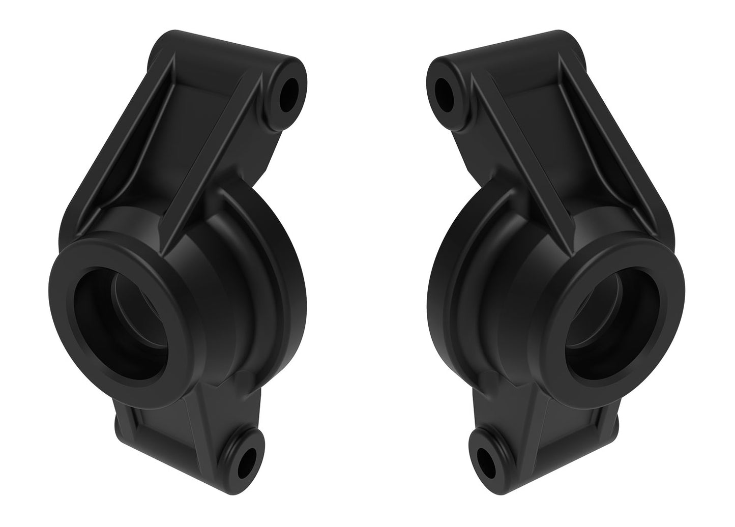 STUB AXLE CARRIERS REAR BLK - Xtreme RC