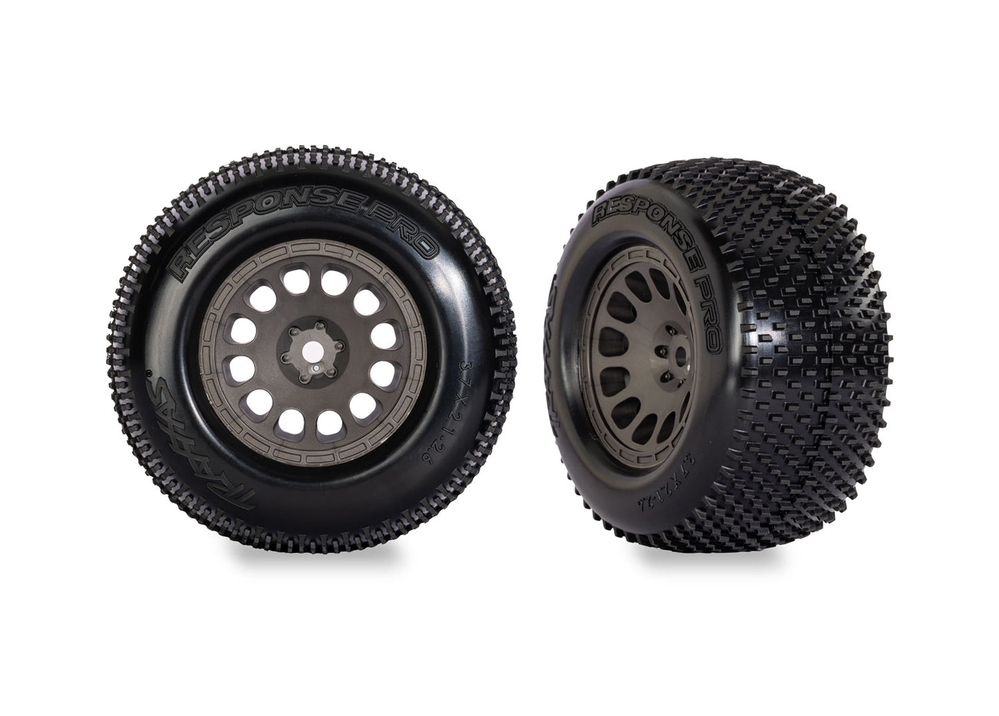Gray Mini XRT Wheels w/ Response Pro Tires (2) - Xtreme RC