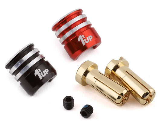 LowPro Bullet Plugs & Grips, 5mm, Red/Black - Xtreme RC