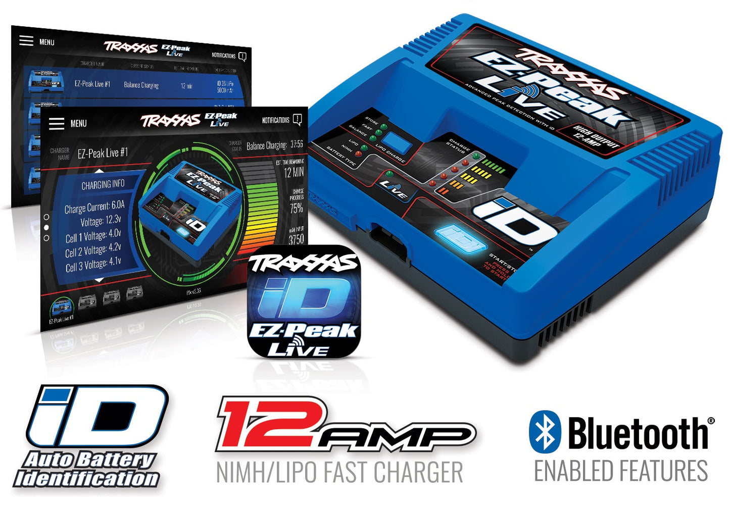 2971 Traxxas Charger, EZ-Peak Live, 100W, NiMH/LiPo with iD Auto Battery Identification - Xtreme RC