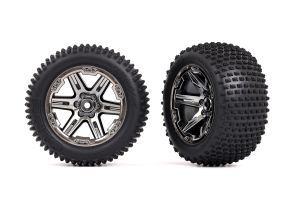 T&W RXT BLK & CHRM 2.8/RIBBED - Xtreme RC