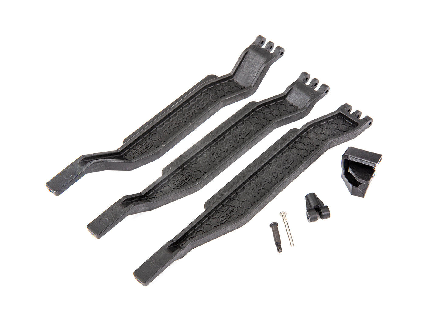Battery hold-down (3)/ battery clip/ hold-down post/ screw pin/ pivot post screw (fits #6723R chassis with 162mm long battery compartment) - Xtreme RC