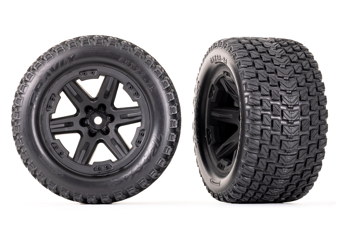 T&W RXT BLK 2.8/GRAVIX TIRE - Xtreme RC