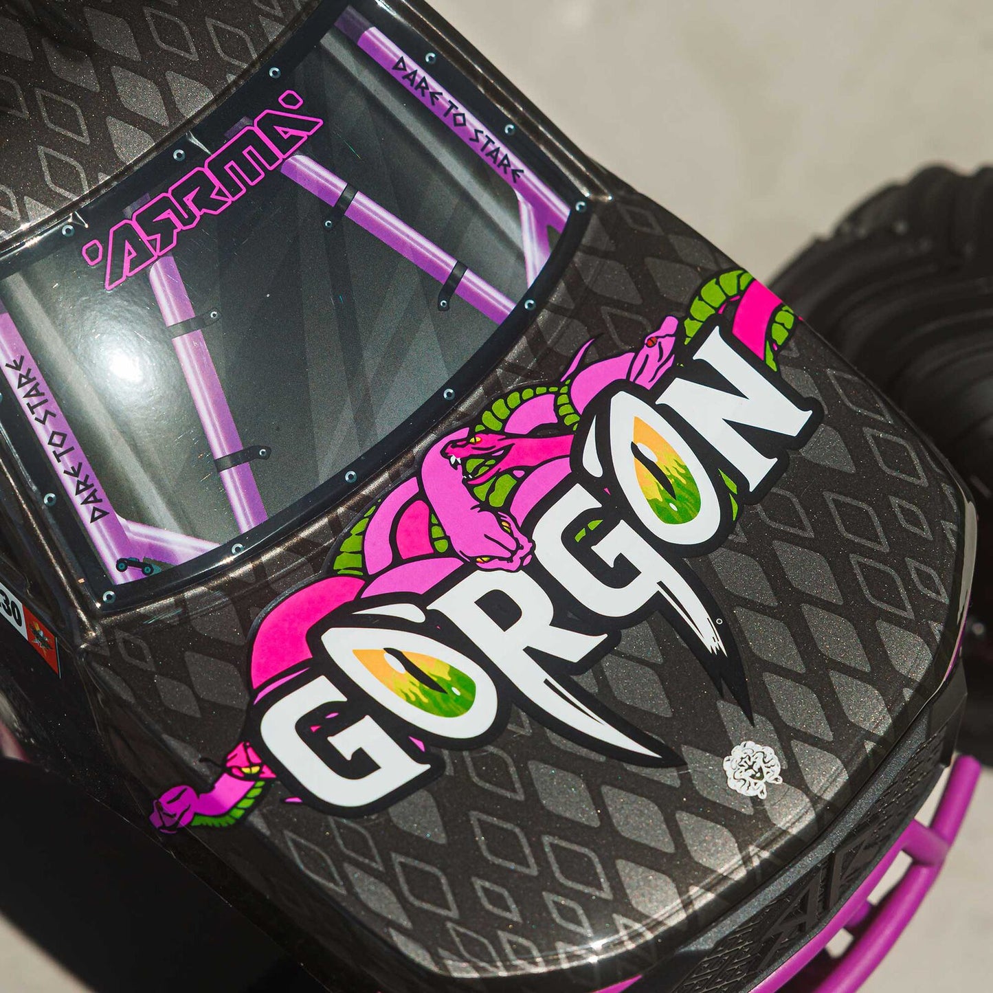 1/10 GORGON 2WD RTR Brushed Monster Truck (Battery & Charger Included), Purple - Xtreme RC