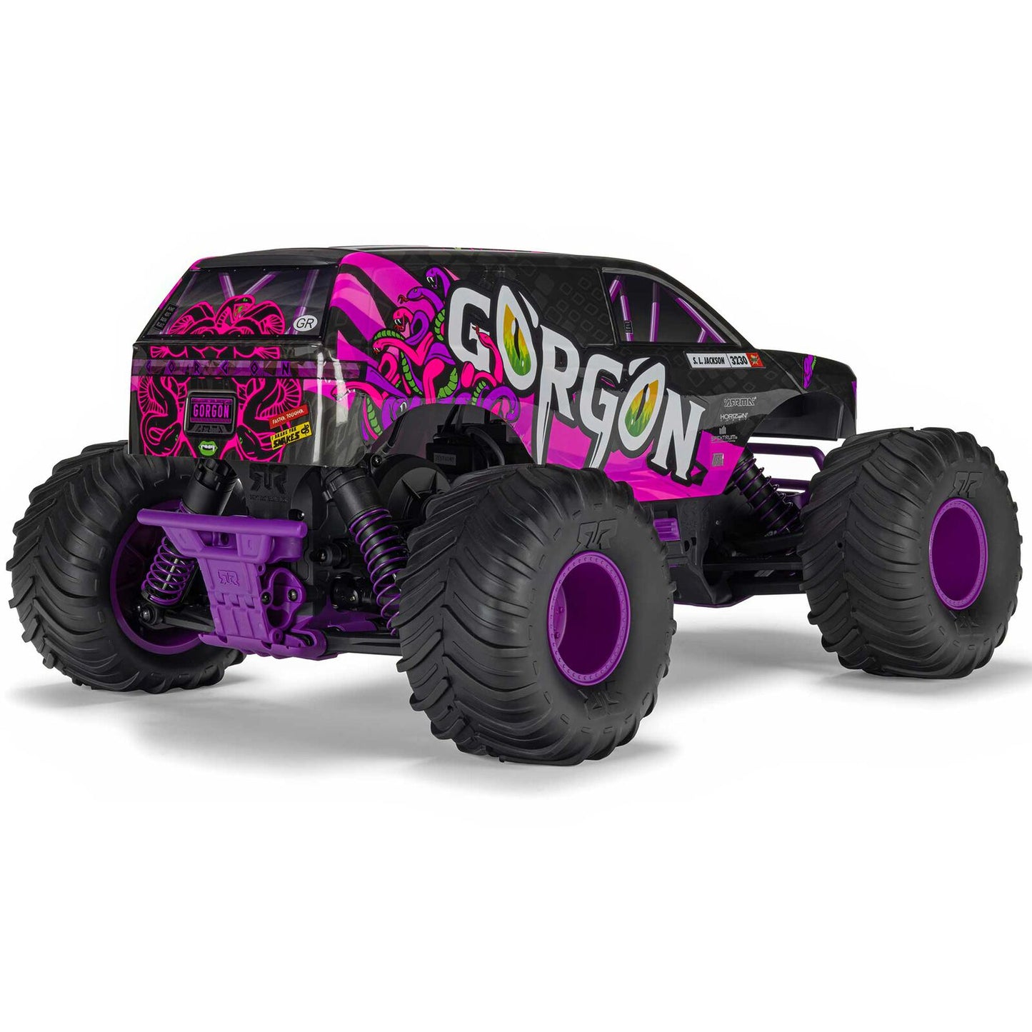 1/10 GORGON 2WD RTR Brushed Monster Truck (Battery & Charger Included), Purple - Xtreme RC