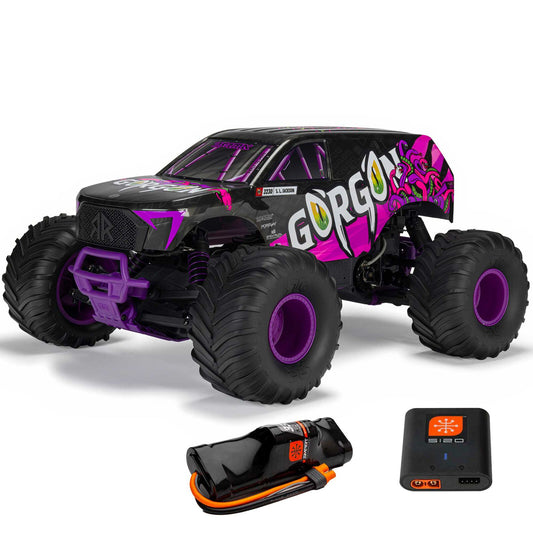 1/10 GORGON 2WD RTR Brushed Monster Truck (Battery & Charger Included), Purple - Xtreme RC