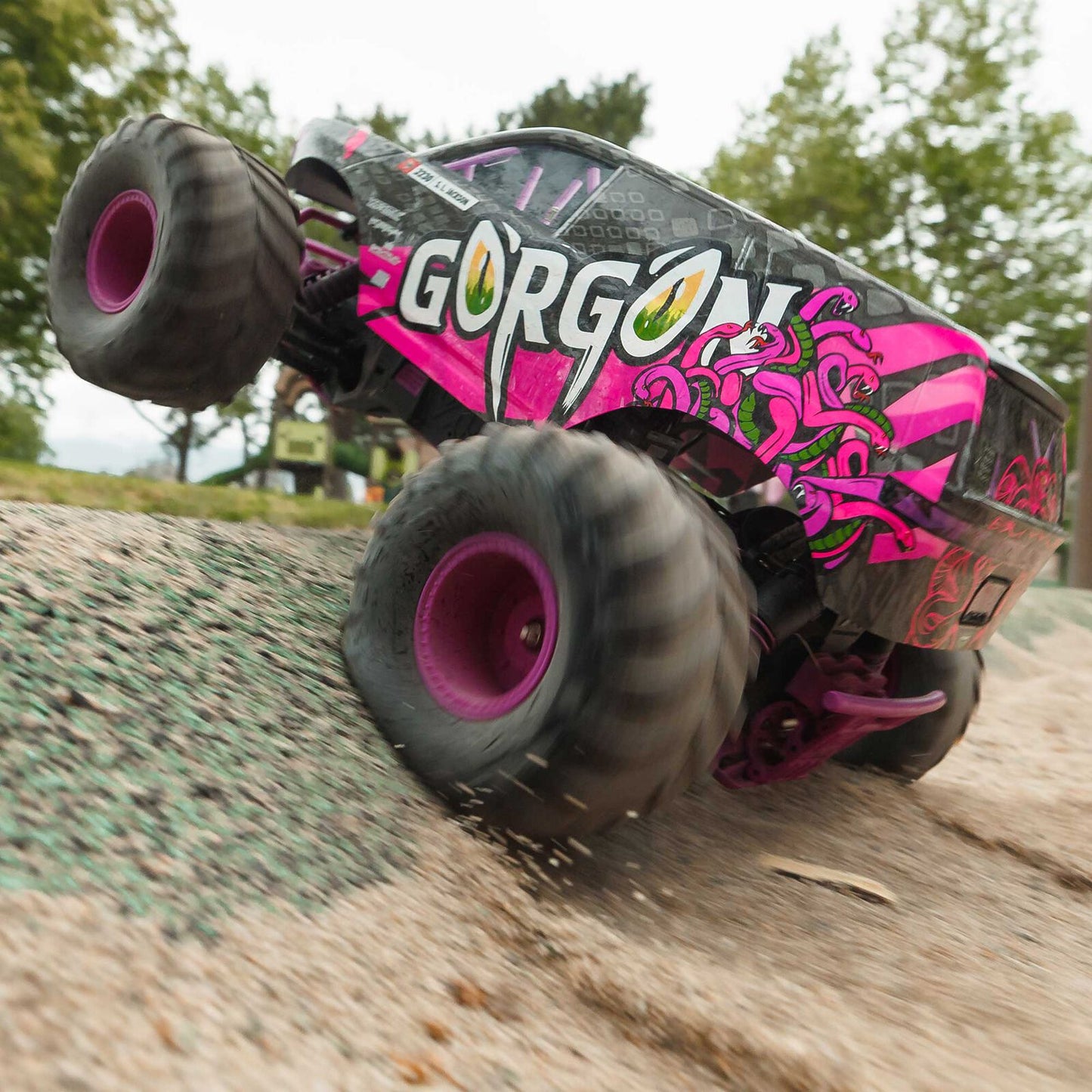 1/10 GORGON 2WD RTR Brushed Monster Truck (Battery & Charger Included), Purple - Xtreme RC