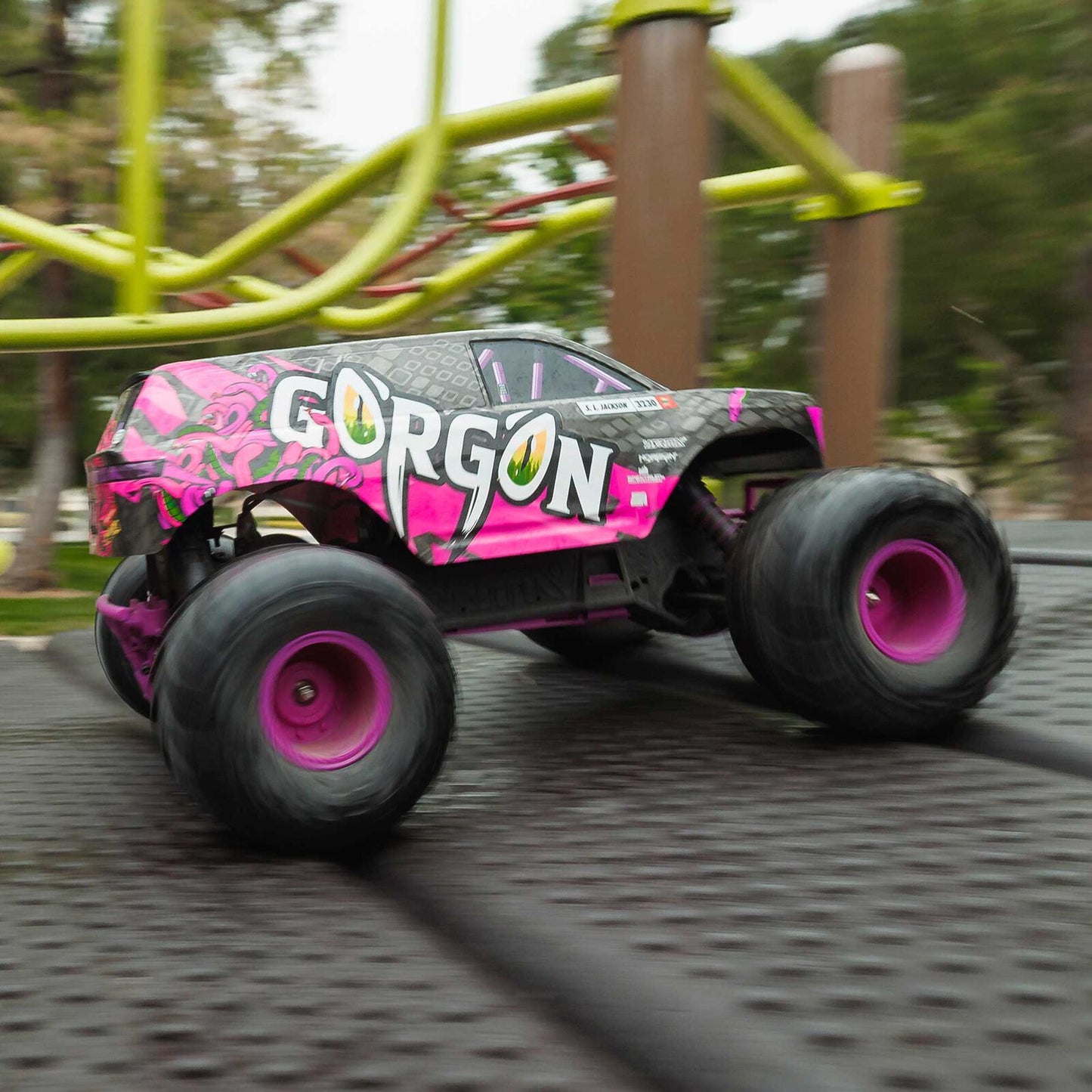 1/10 GORGON 2WD RTR Brushed Monster Truck (Battery & Charger Included), Purple - Xtreme RC