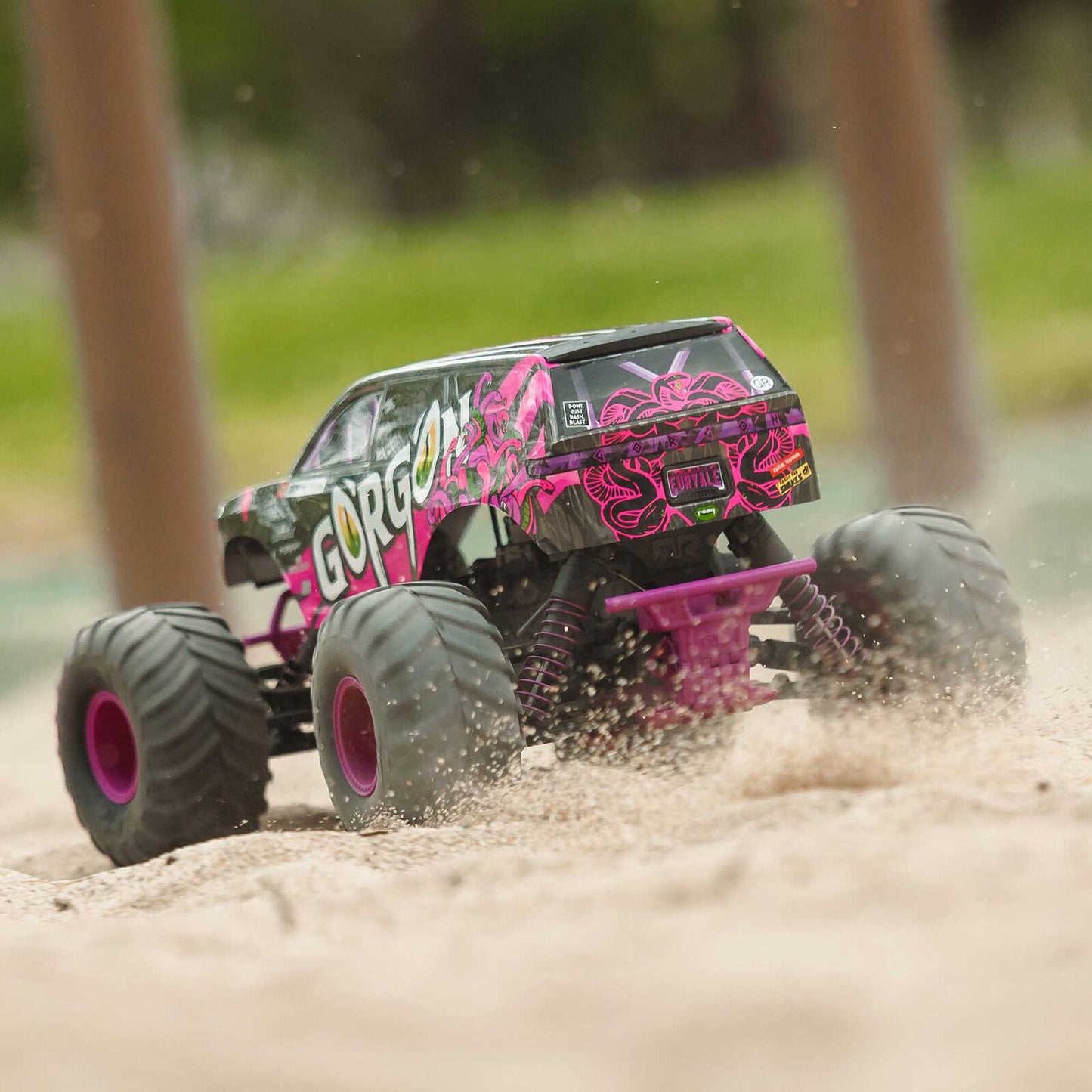 1/10 GORGON 2WD RTR Brushed Monster Truck (Battery & Charger Included), Purple - Xtreme RC