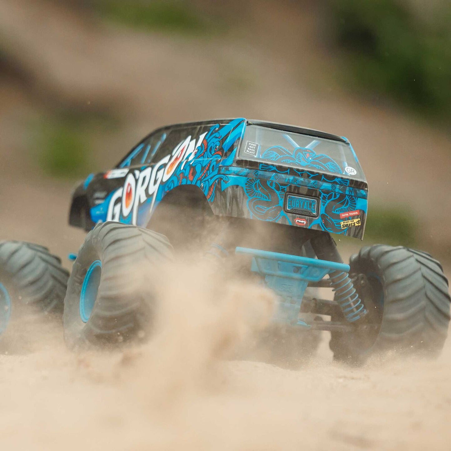 1/10 GORGON 2WD RTR Brushed Monster Truck (Battery & Charger Included), Blue - Xtreme RC