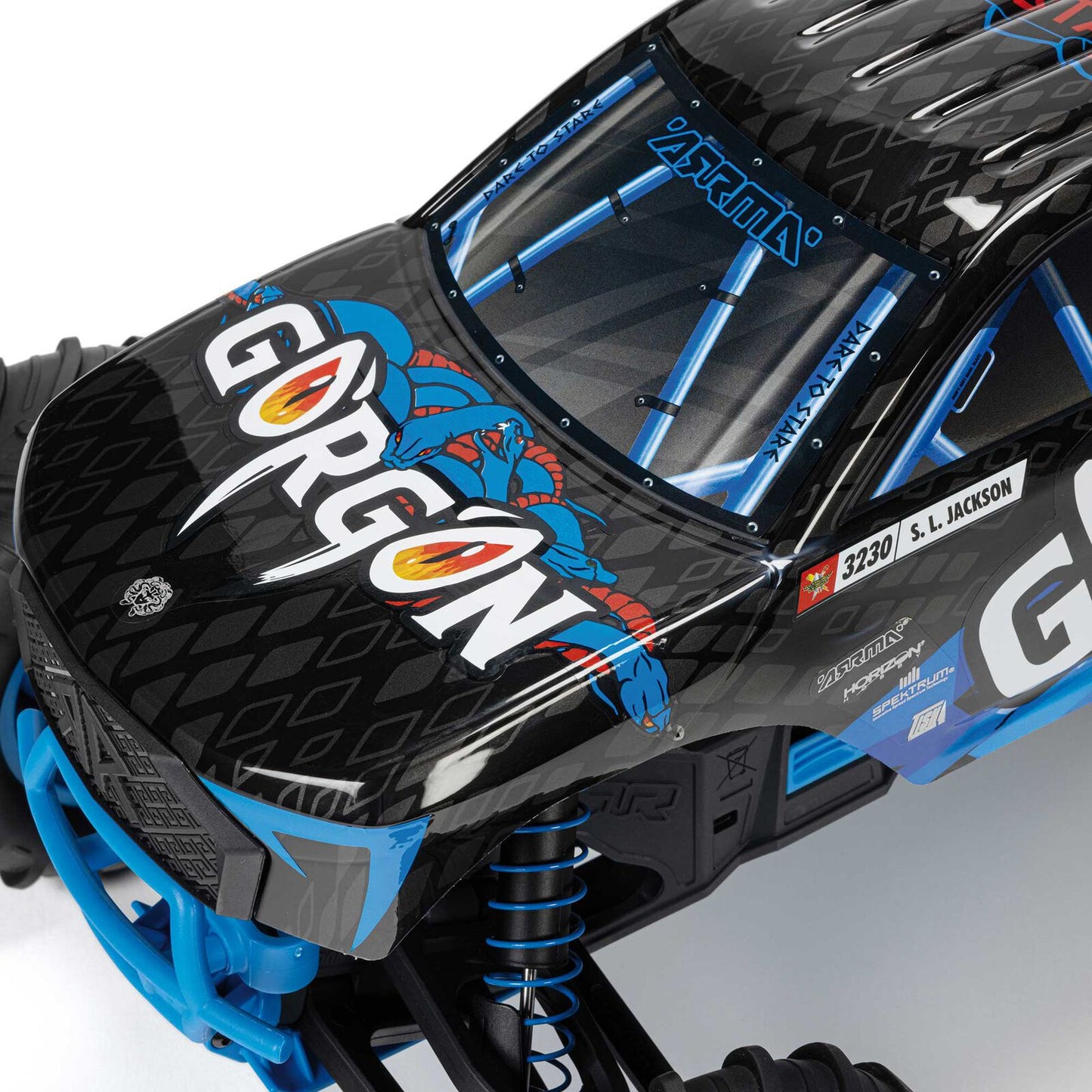 1/10 GORGON 2WD RTR Brushed Monster Truck (Battery & Charger Included), Blue - Xtreme RC