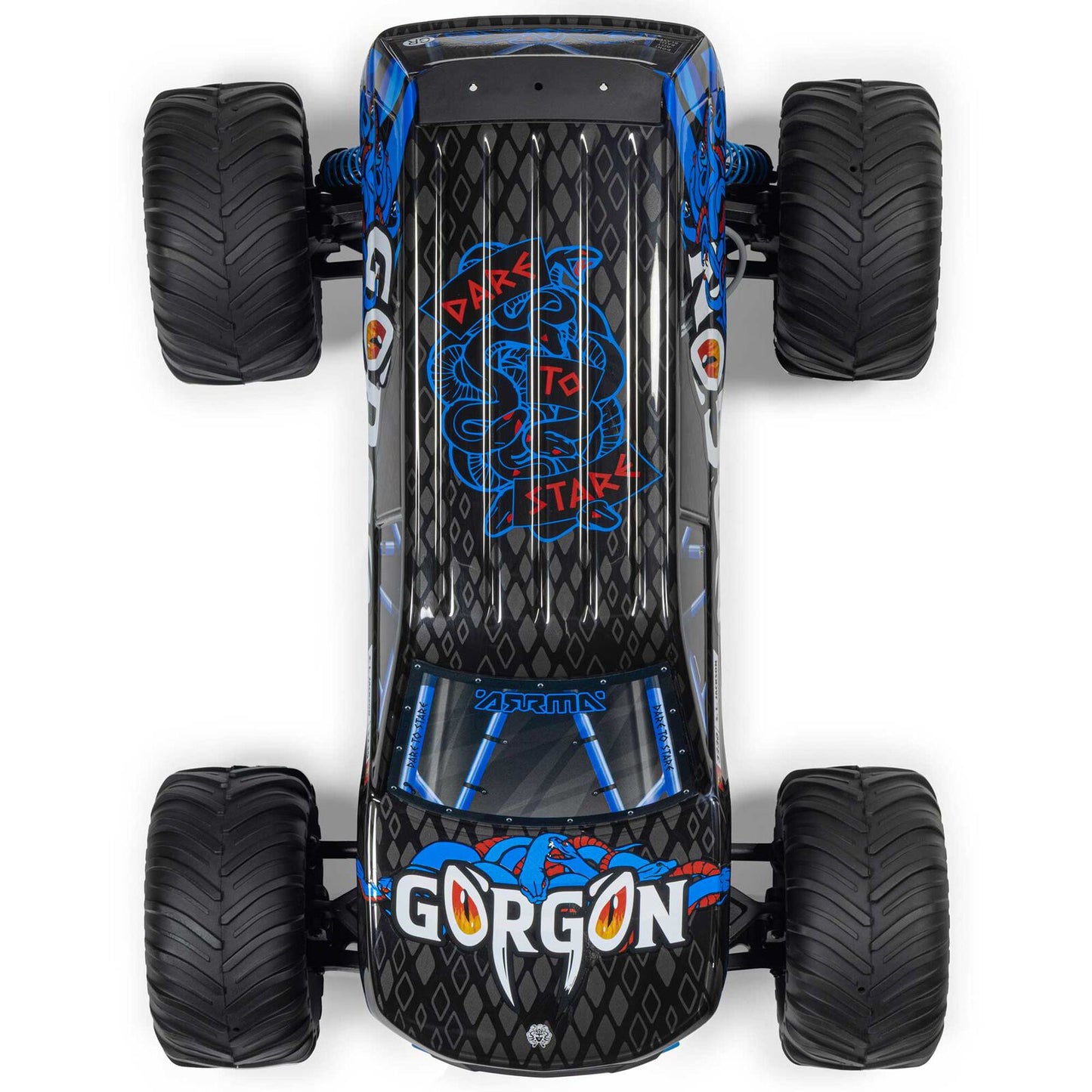 1/10 GORGON 2WD RTR Brushed Monster Truck (Battery & Charger Included), Blue - Xtreme RC