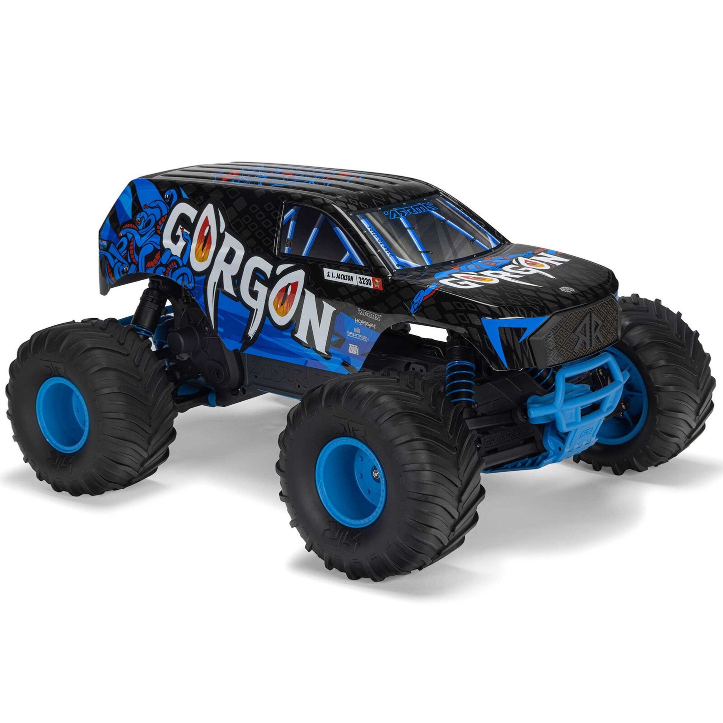 1/10 GORGON 2WD RTR Brushed Monster Truck (Battery & Charger Included), Blue - Xtreme RC