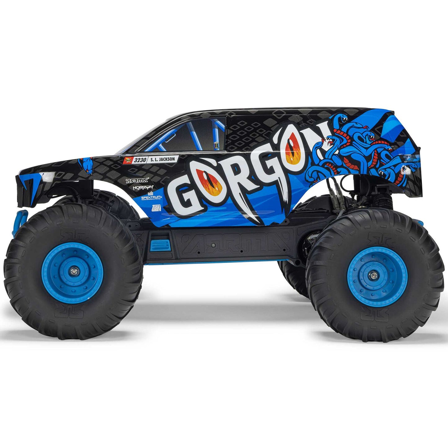 1/10 GORGON 2WD RTR Brushed Monster Truck (Battery & Charger Included), Blue - Xtreme RC