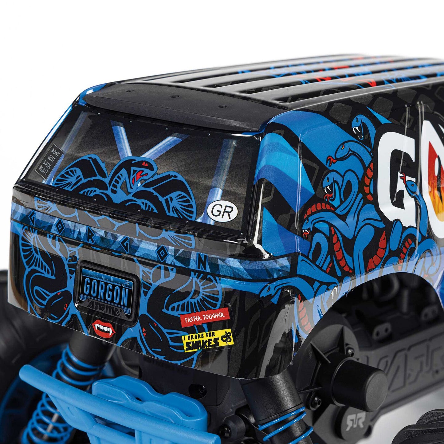 1/10 GORGON 2WD RTR Brushed Monster Truck (Battery & Charger Included), Blue - Xtreme RC