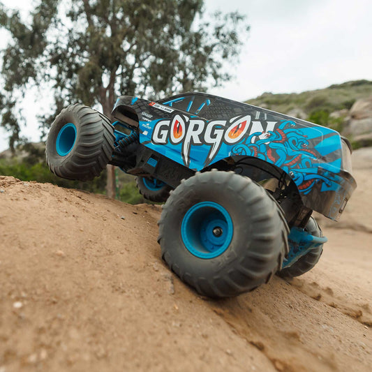 1/10 GORGON 2WD RTR Brushed Monster Truck (Battery & Charger Included), Blue - Xtreme RC