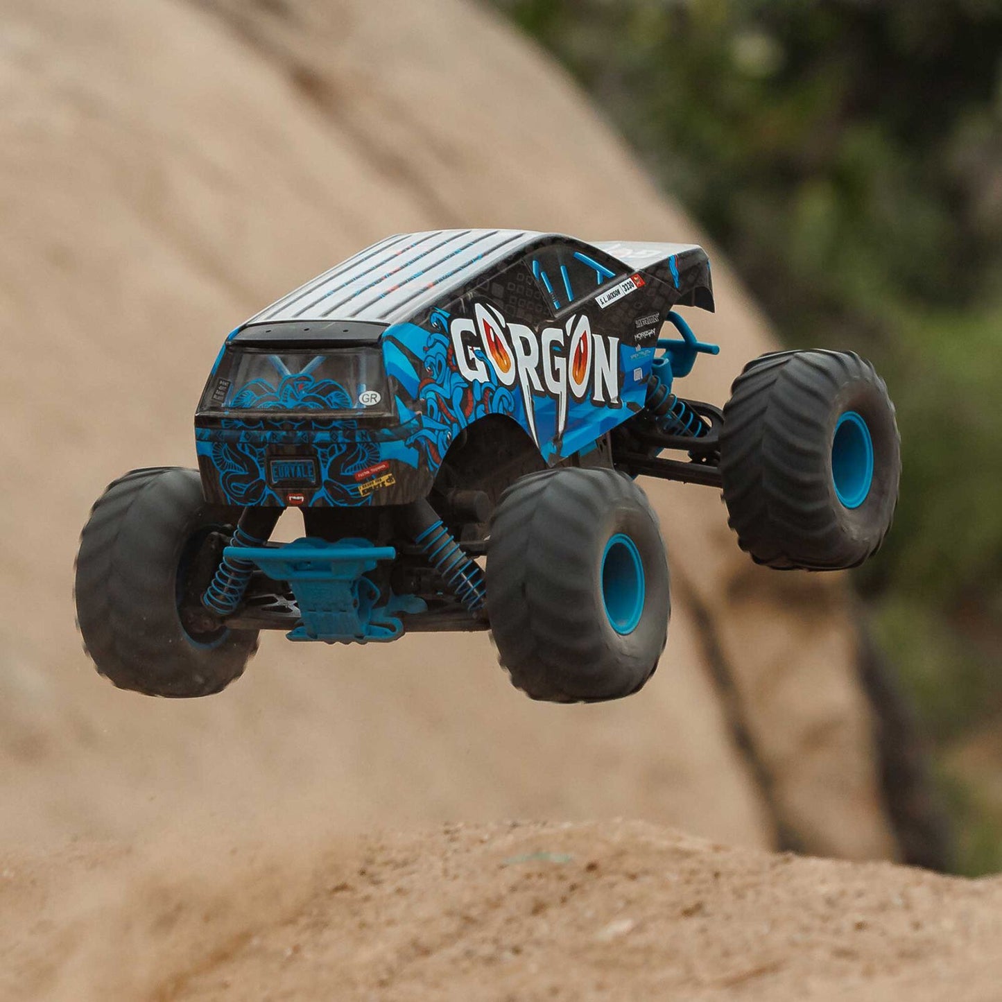 1/10 GORGON 2WD RTR Brushed Monster Truck (Battery & Charger Included), Blue - Xtreme RC