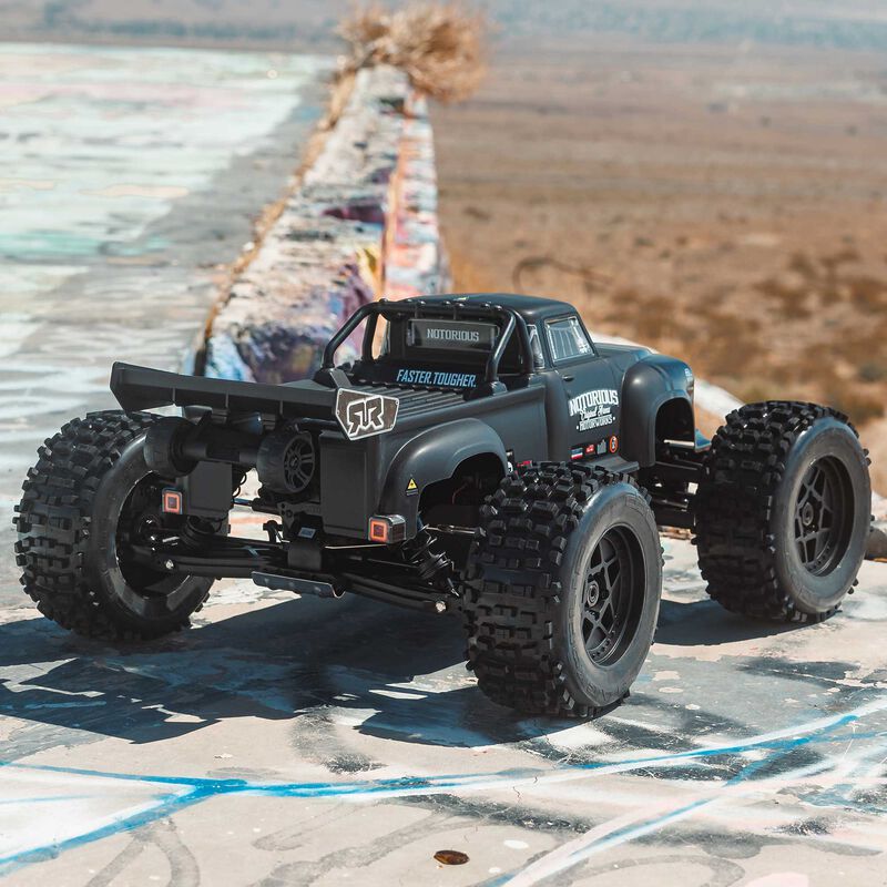 1/8 NOTORIOUS 6S 4X4 RTR Brushless Stunt Truck, Black - Xtreme RC