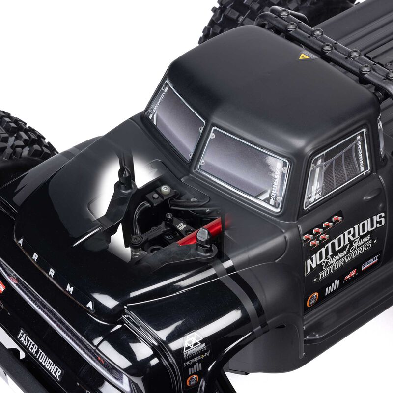 1/8 NOTORIOUS 6S 4X4 RTR Brushless Stunt Truck, Black - Xtreme RC