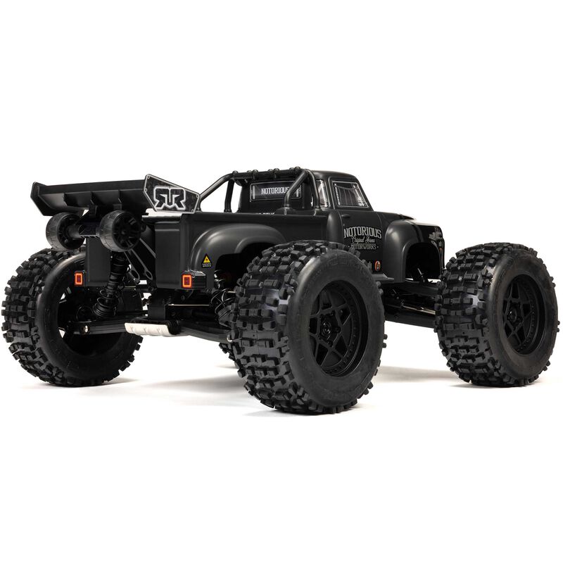 1/8 NOTORIOUS 6S 4X4 RTR Brushless Stunt Truck, Black - Xtreme RC