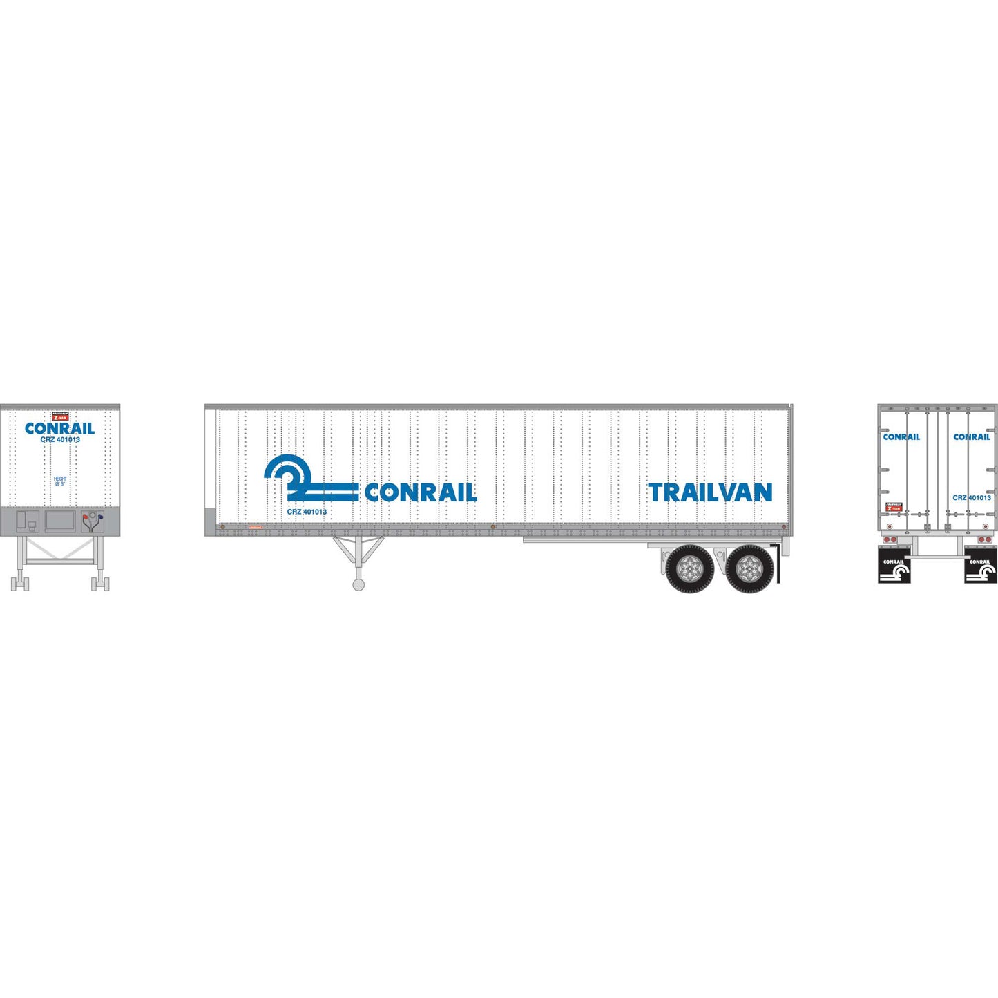 N 40' Fruehauf Trailer, Conrail CRZ #201013
