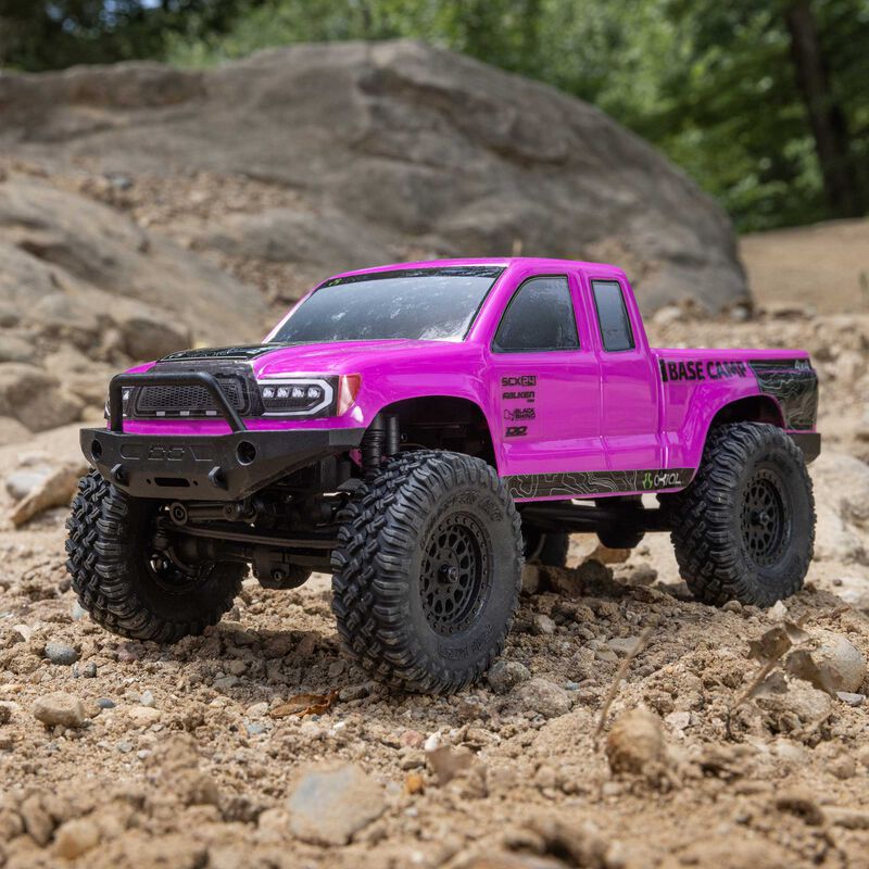 1/24 SCX24 Base Camp 4x4 Rock Crawler Brushed RTR - Pink - Xtreme RC