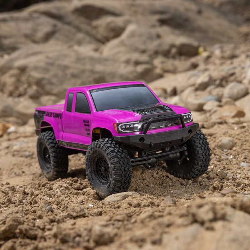 1/24 SCX24 Base Camp 4x4 Rock Crawler Brushed RTR - Pink - Xtreme RC