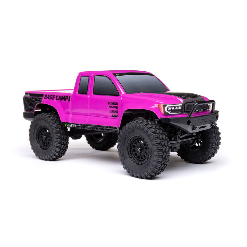 1/24 SCX24 Base Camp 4x4 Rock Crawler Brushed RTR - Pink - Xtreme RC