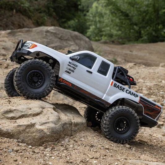 1/10 SCX10 III Base Camp 4X4 Rock Crawler Brushed RTR, White - Xtreme RC