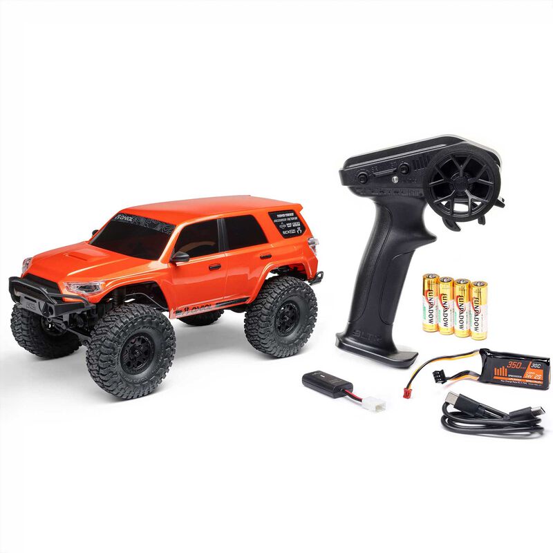 1/24 SCX24 Toyota 4Runner 4X4 RTR Brushed Rock Crawler (Battery & Charger Included), Orange - Xtreme RC