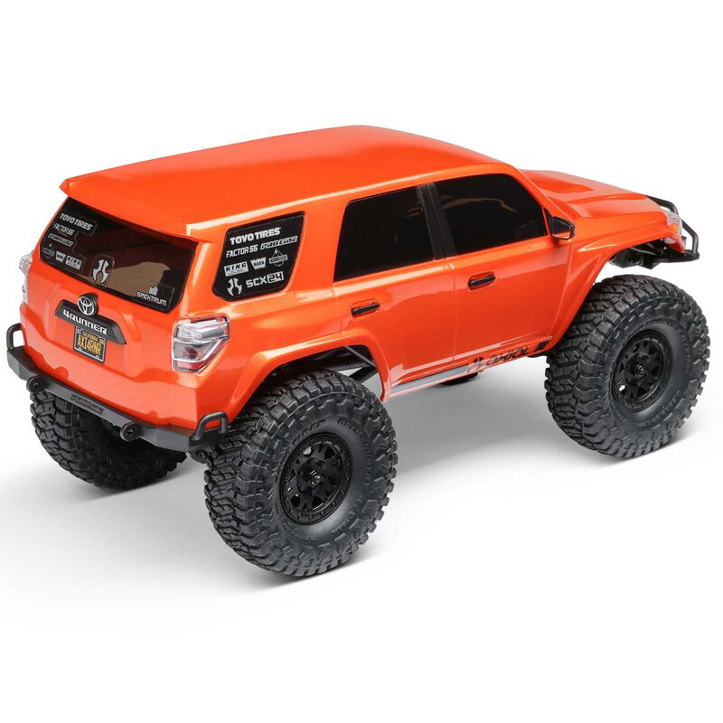 1/24 SCX24 Toyota 4Runner 4X4 RTR Brushed Rock Crawler (Battery & Charger Included), Orange - Xtreme RC