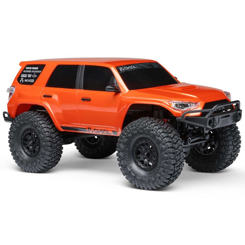 1/24 SCX24 Toyota 4Runner 4X4 RTR Brushed Rock Crawler (Battery & Charger Included), Orange - Xtreme RC