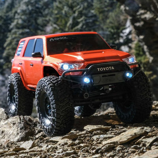 1/24 SCX24 Toyota 4Runner 4X4 RTR Brushed Rock Crawler (Battery & Charger Included), Orange - Xtreme RC