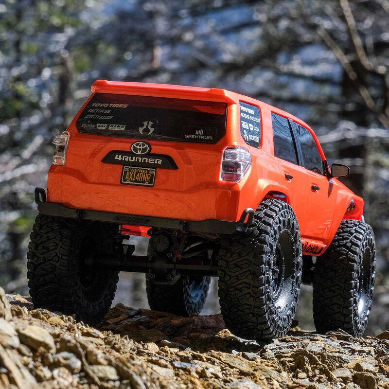 1/24 SCX24 Toyota 4Runner 4X4 RTR Brushed Rock Crawler (Battery & Charger Included), Orange - Xtreme RC