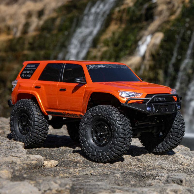 1/24 SCX24 Toyota 4Runner 4X4 RTR Brushed Rock Crawler (Battery & Charger Included), Orange - Xtreme RC