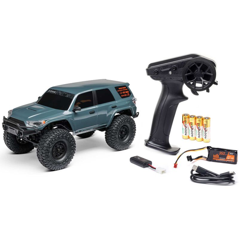 1/24 SCX24 Toyota 4Runner 4X4 RTR Brushed Rock Crawler (Battery & Charger Included), Gray - Xtreme RC
