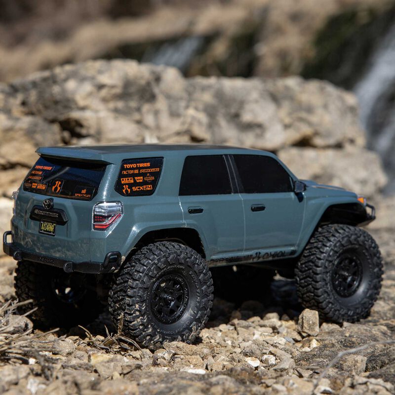1/24 SCX24 Toyota 4Runner 4X4 RTR Brushed Rock Crawler (Battery & Charger Included), Gray - Xtreme RC