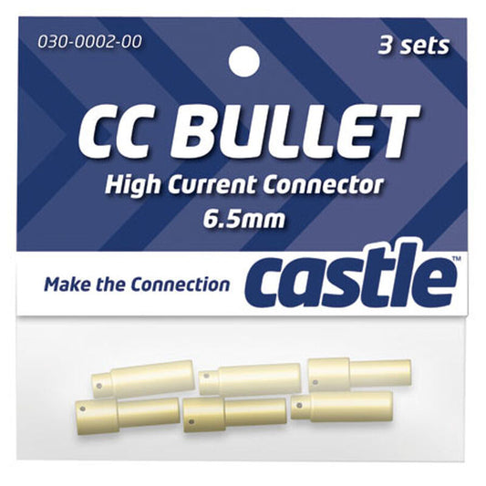 6.5mm High Current CC Bullet Connector  3 Sets - Xtreme RC