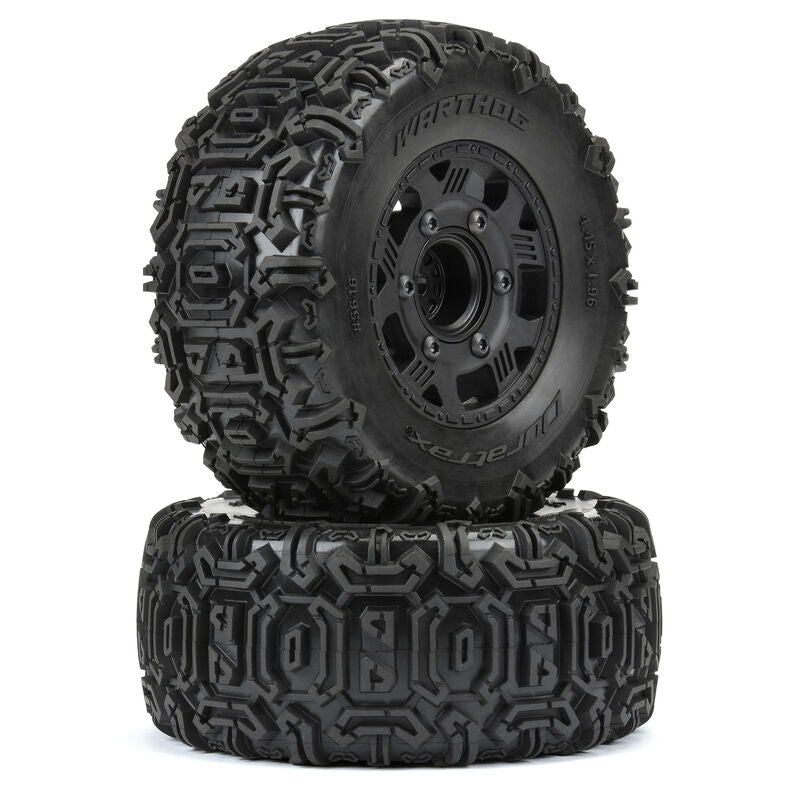 Warthog SC 2.2"/3.0" Off-Road Tires Mounted on Ripper Black 6x30 Removable 12mm Hex Wheels (2) for Slash 2wd & Slash 4x4 Front or Rear