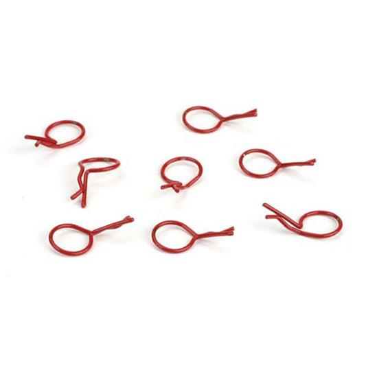 Bent Body Clips Red (8) - Xtreme RC