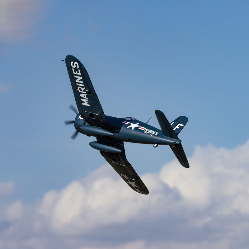 F4U-4 Corsair 1.2m BNF Basic with AS3X and SAFE Select - Xtreme RC