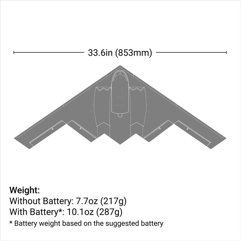 Micro B-2 Spirit of America Twin 30mm EDF BNF Basic - Xtreme RC