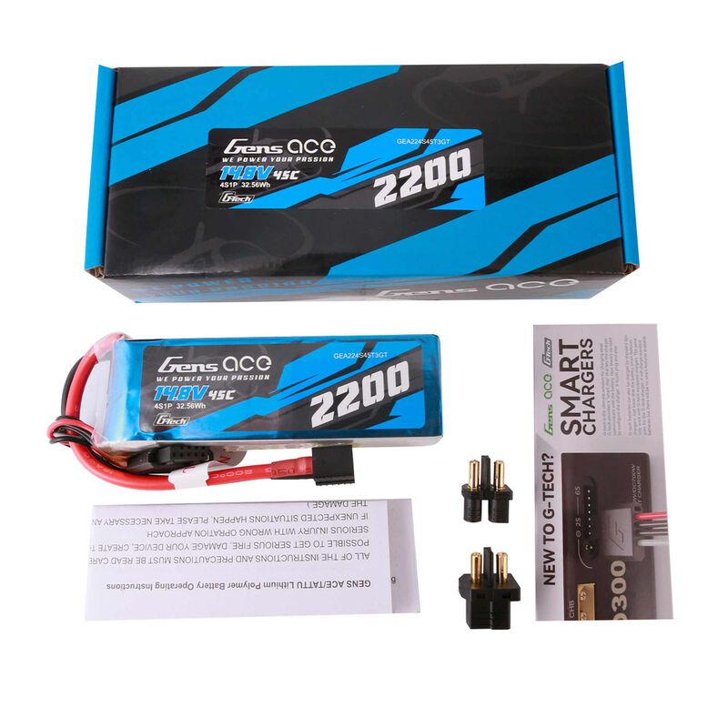 14.8V 2200mAh 4S 45C G-Tech Smart LiPo: Universal - Xtreme RC