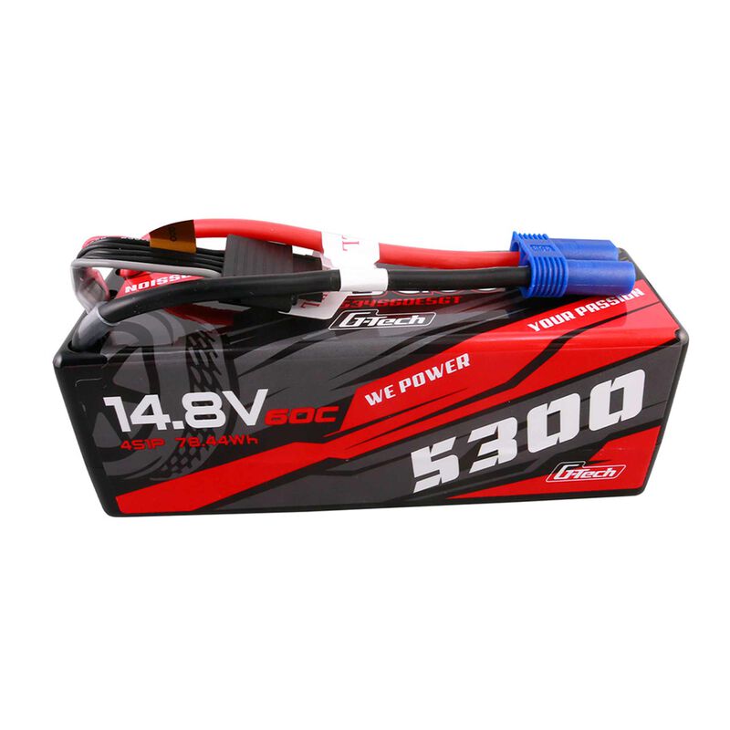 5300mAh 4S 14.8V 60C G-Tech Hardcase Lipo battery:EC5 - Xtreme RC