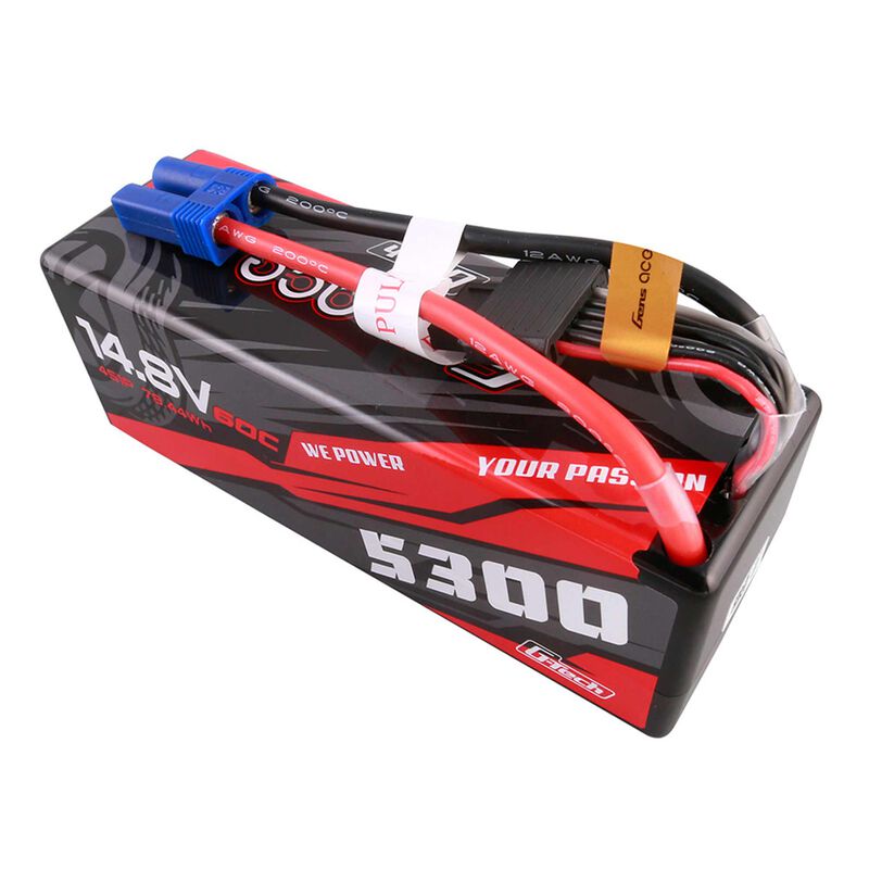 5300mAh 4S 14.8V 60C G-Tech Hardcase Lipo battery:EC5 - Xtreme RC