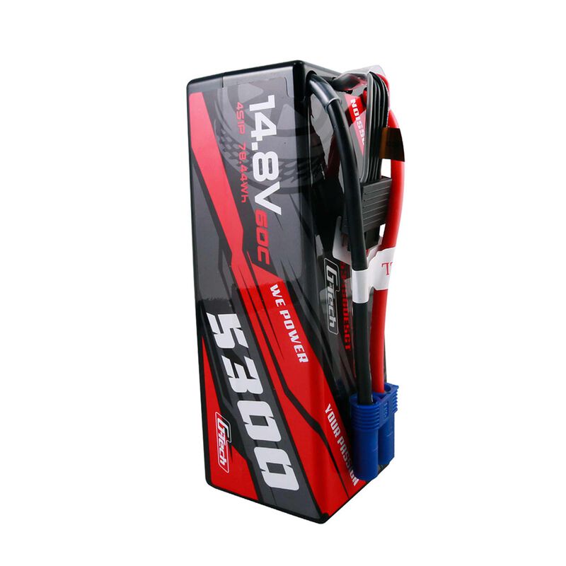 5300mAh 4S 14.8V 60C G-Tech Hardcase Lipo battery:EC5 - Xtreme RC