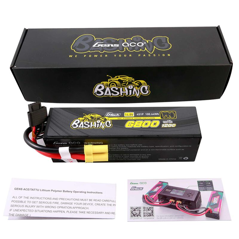 Gens Ace G-tech Bashing Series 6800mAh 14.8V 120C 4S1P Lipo Battery With EC5 - Xtreme RC