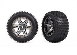 T&W RXT BLK & CHRM 2.8/RIBBED - Xtreme RC