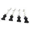 1/10 Black Aluminum EZ Pulls (4) Body Clips (8) - Xtreme RC