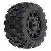 Badlands MX 1.85" All-Terrain Truck Tires (4) Mounted on Raid Black 12mm Hex Wheels for Granite GROM 4x4 Front or Rear - Xtreme RC